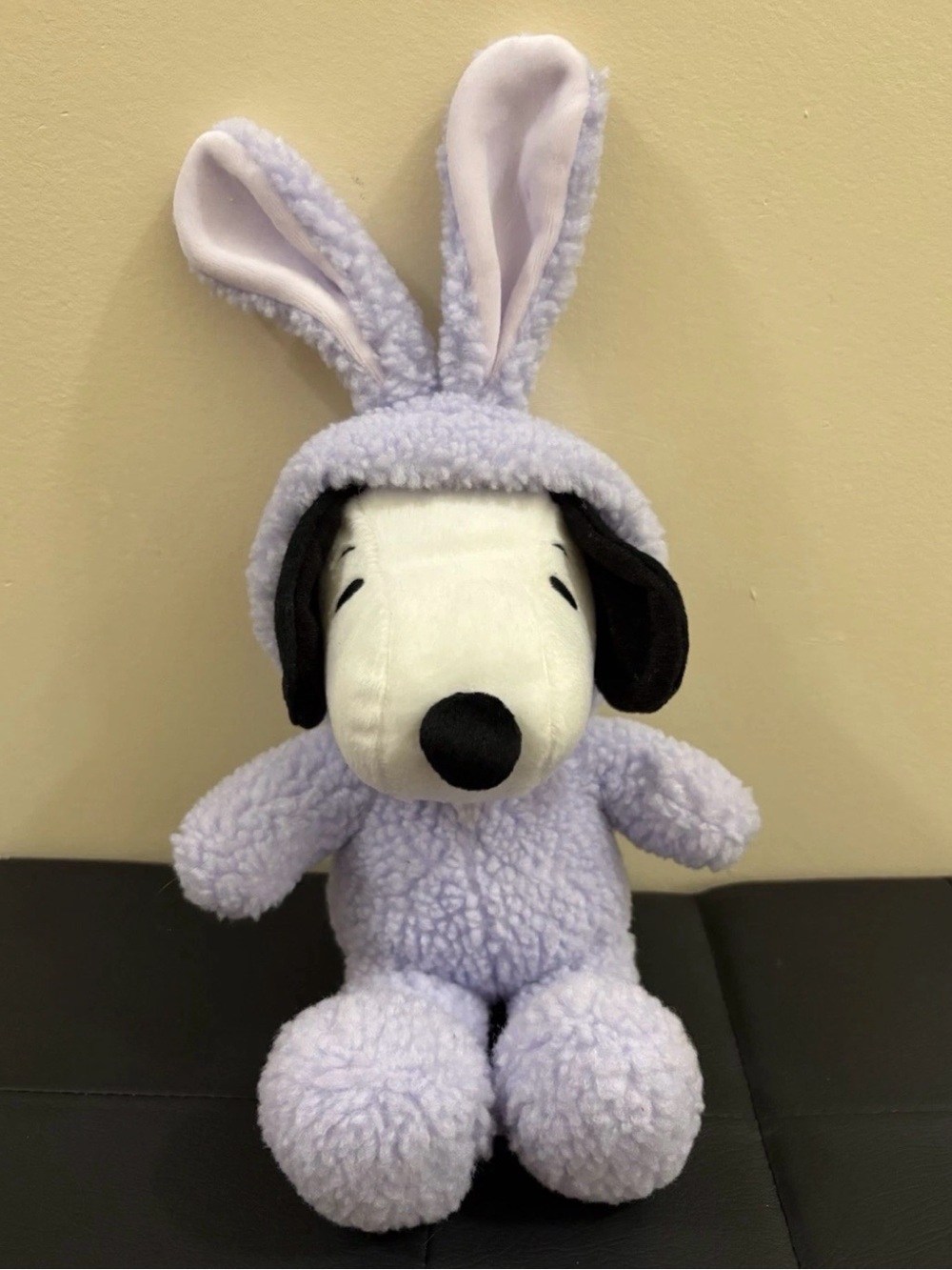 Hallmark Snoopy Plush Dog Toy in Light Lavender Bunny Outfit